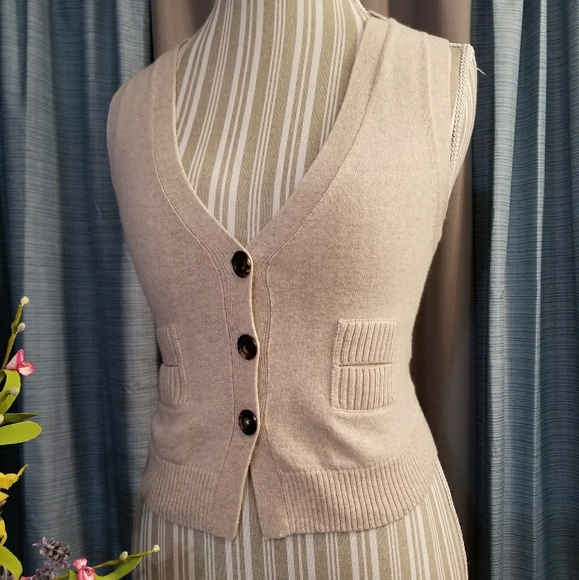 🌻🌺🌻BANANA REPUBLIC LUXURY CASHMERE & WOOL VEST - Picture 3 of 5